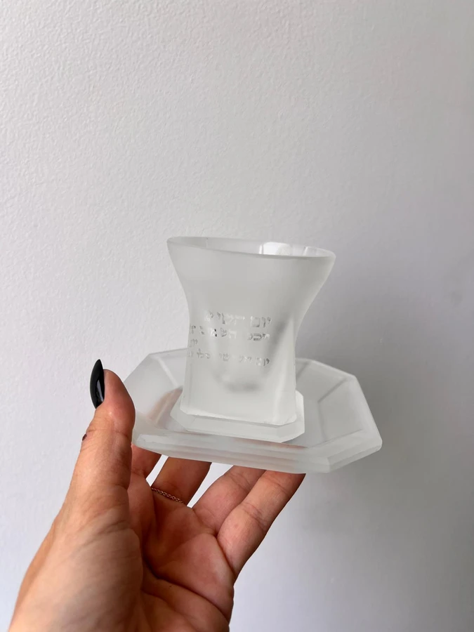 כוס קידוש קריסטלית נמוכה