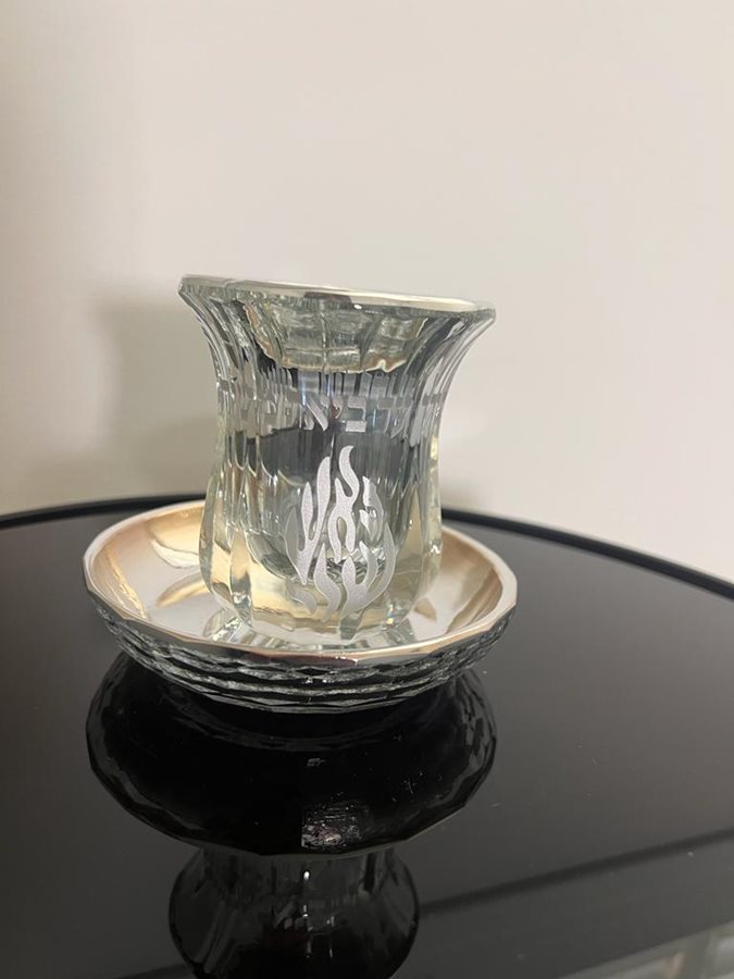 כוס קידוש נמוכה דגם האש שלי