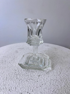 כוס קידוש קריסטלית שקופה